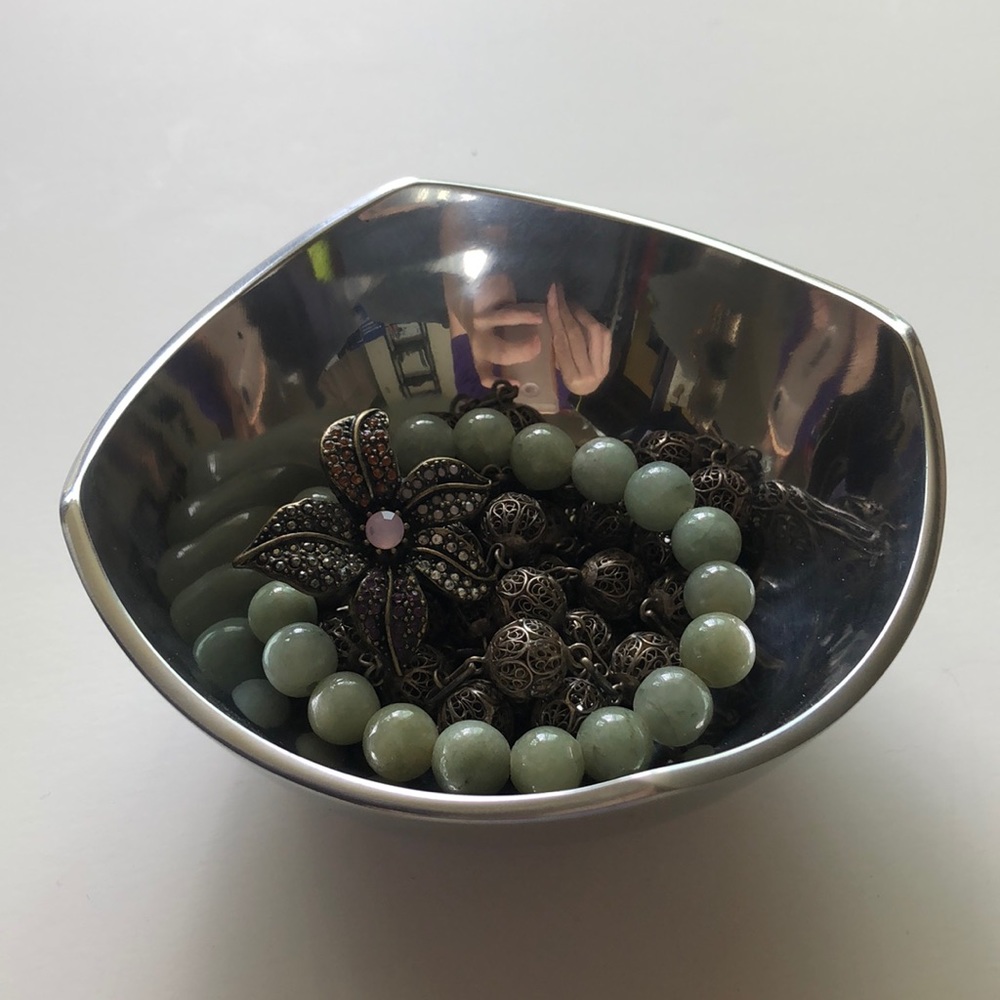 Small silver bowl.